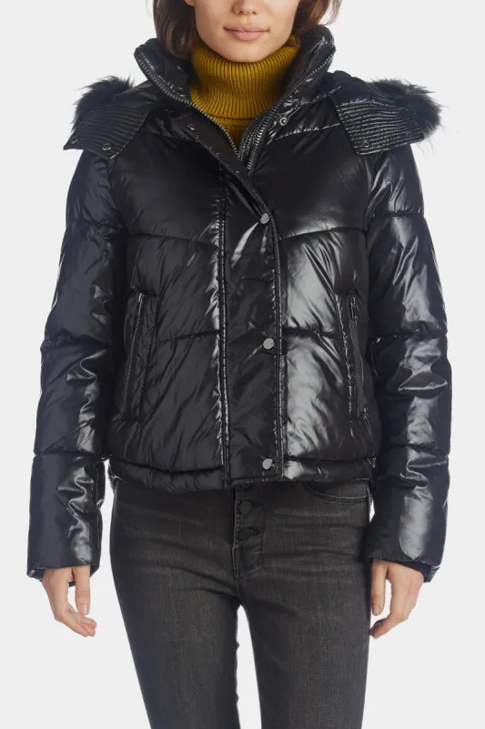 Minna Short Puffer Jacket made by Andrew Marc