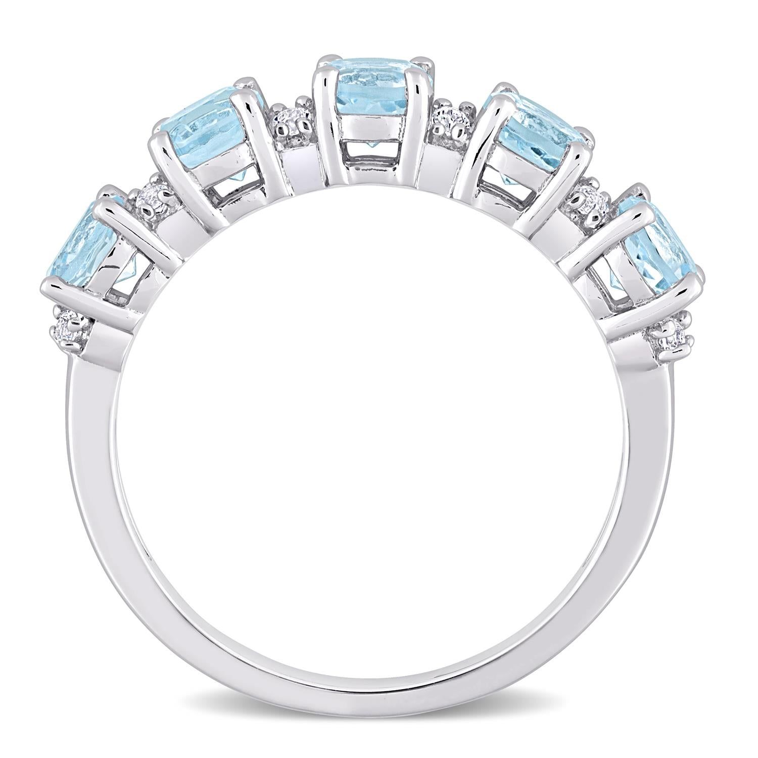 Blue and White Topaz Ring sold by Lord & Taylor product image thumbnail 3