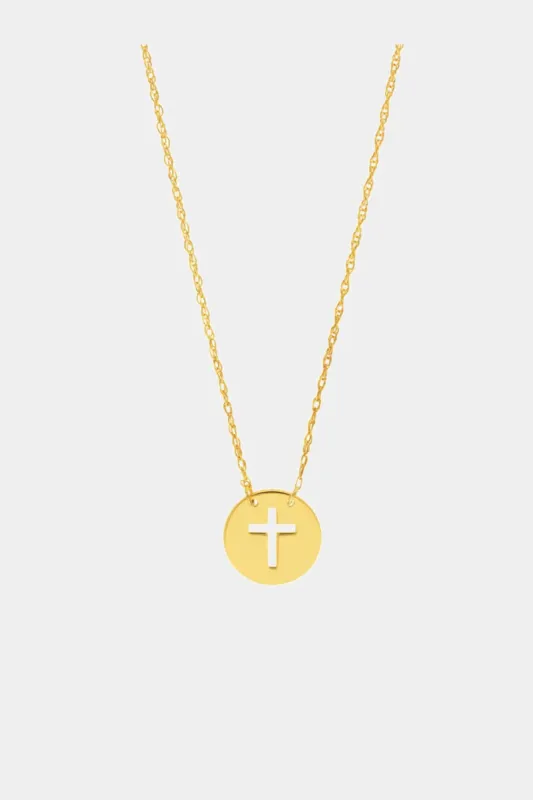 So You Cross Cutout Mini Disc Adjustable Necklace sold by Lord & Taylor