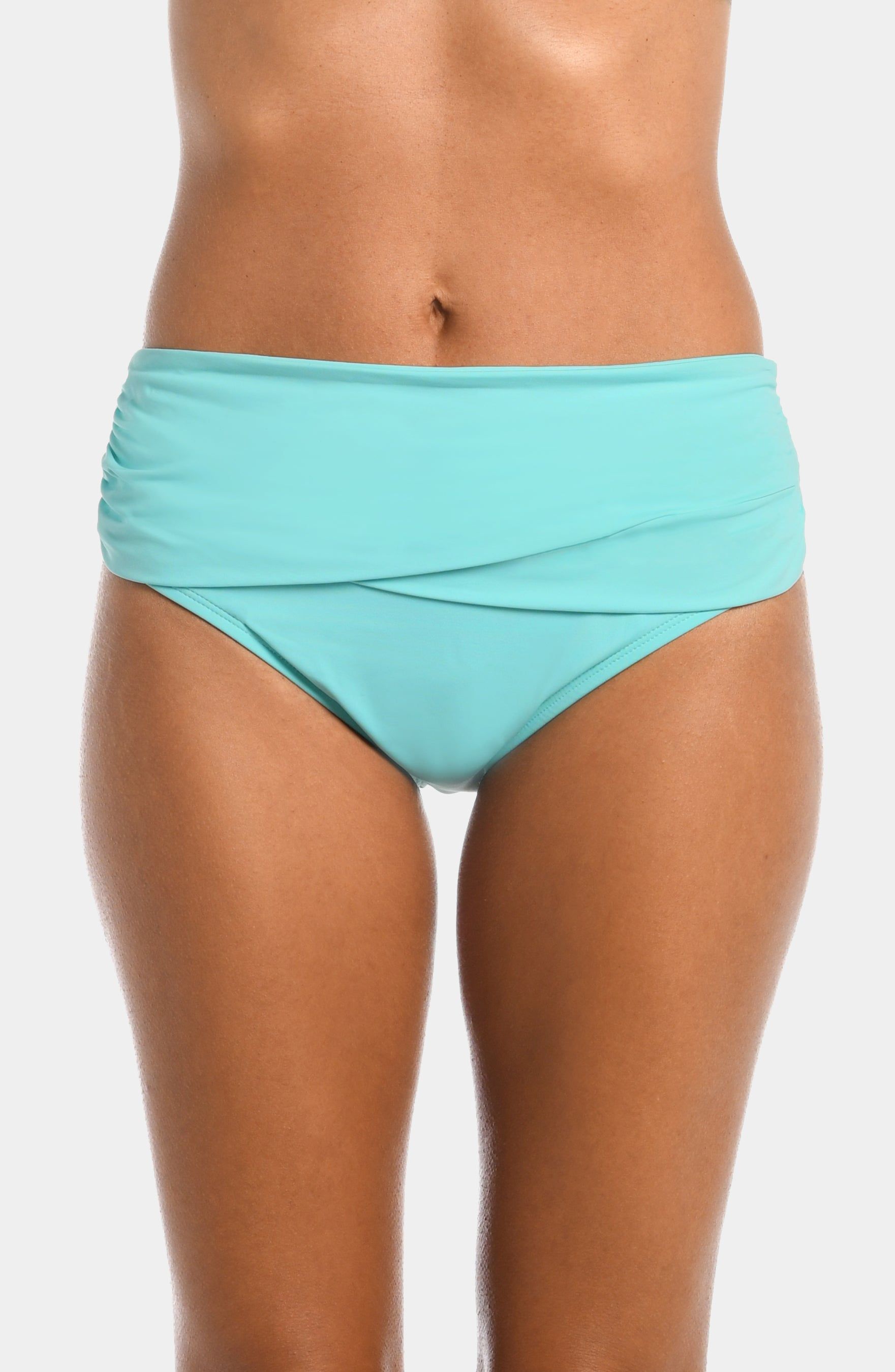 Island Goddess Mid Waist Bikini Bottom sold by Lord & Taylor