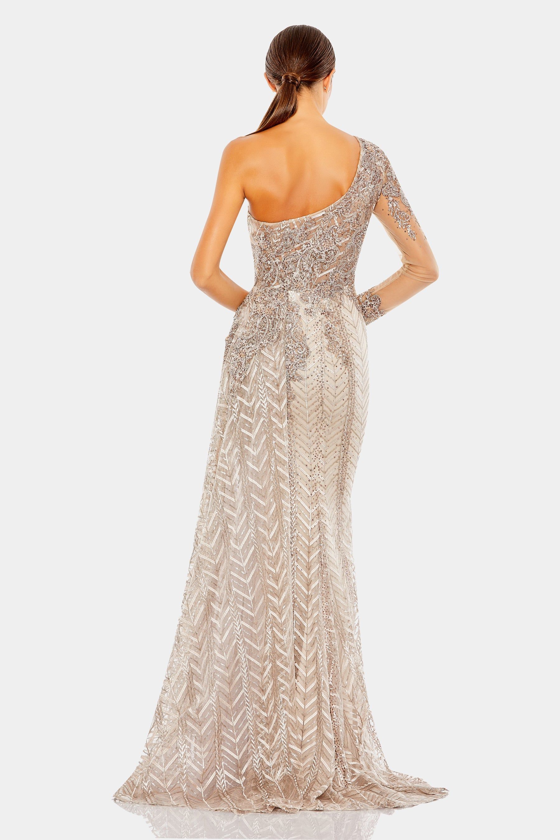 Embellished One Shoulder A Line Gown sold by Lord & Taylor product image thumbnail 3