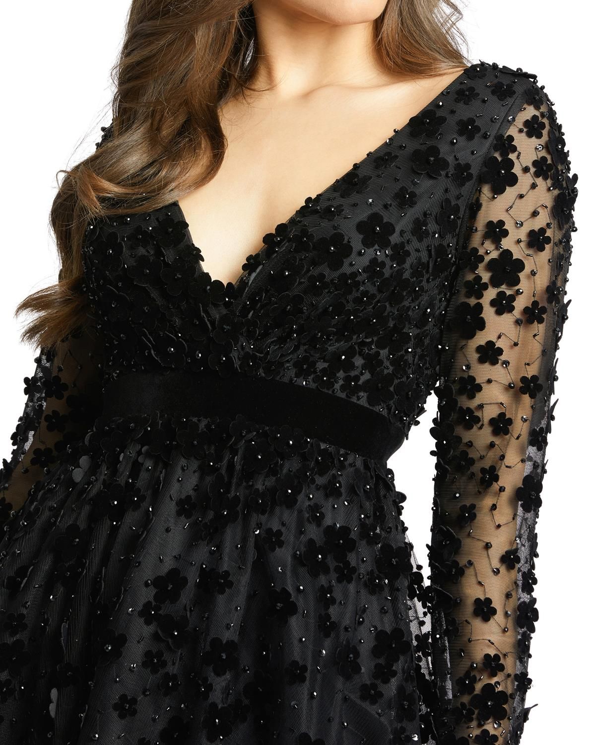 Embellished V-Neck Gown sold by Lord & Taylor product image thumbnail 6