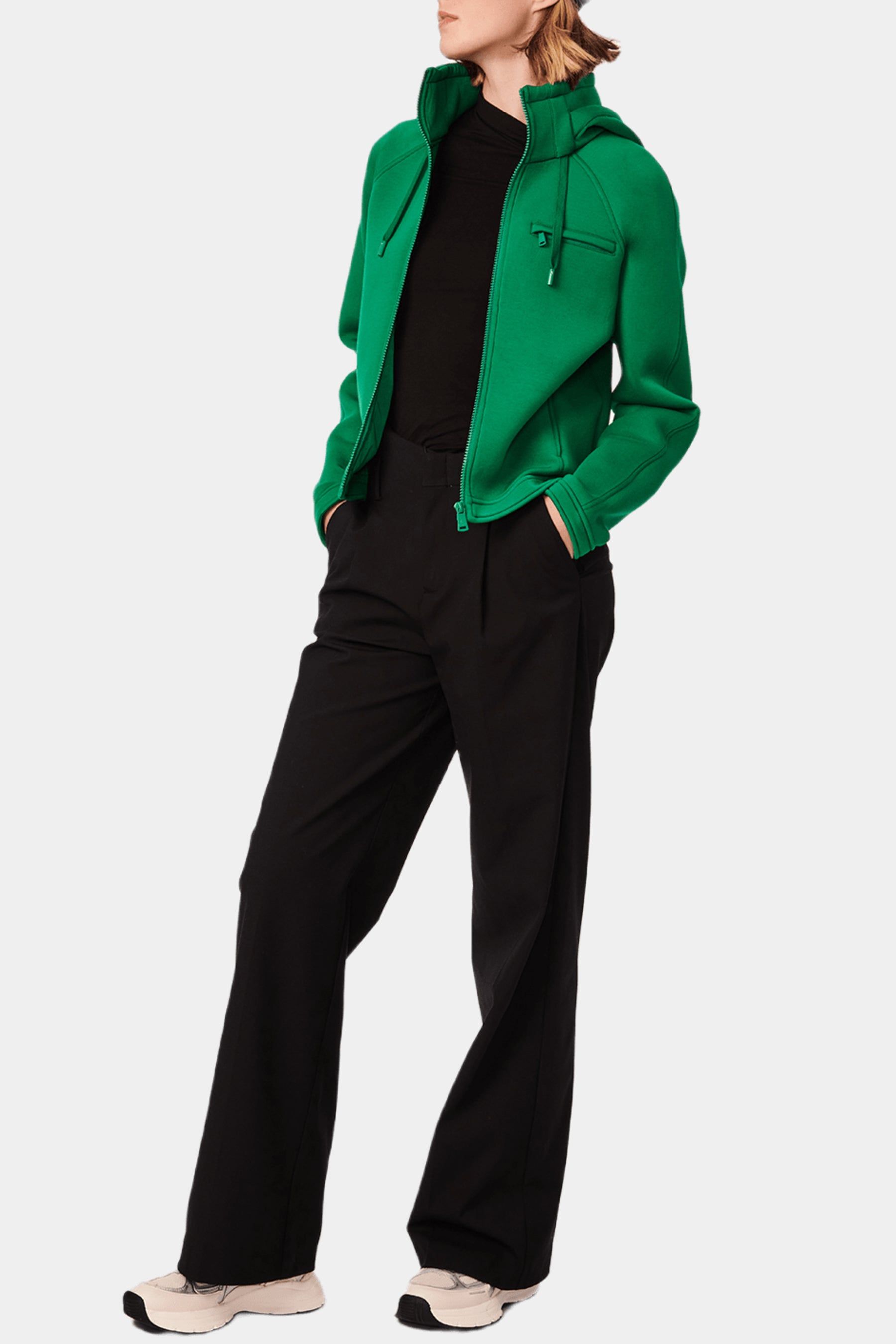Hooded Knit Neoprene Jacket sold by Lord & Taylor product image thumbnail 8