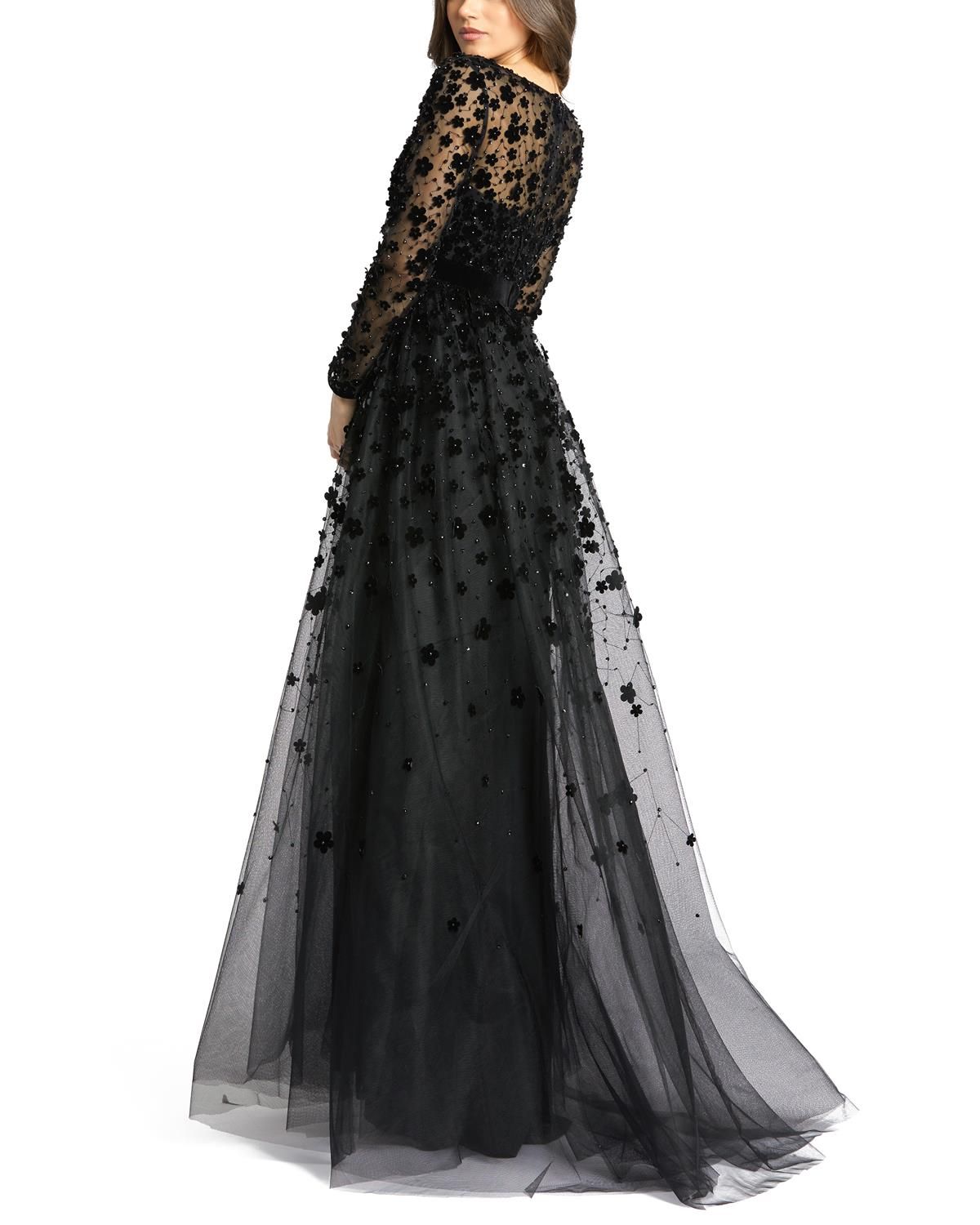 Embellished V-Neck Gown sold by Lord & Taylor product image thumbnail 7