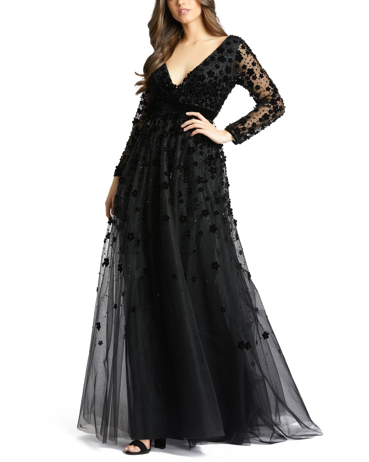 Embellished V-Neck Gown sold by Lord & Taylor product image thumbnail 8
