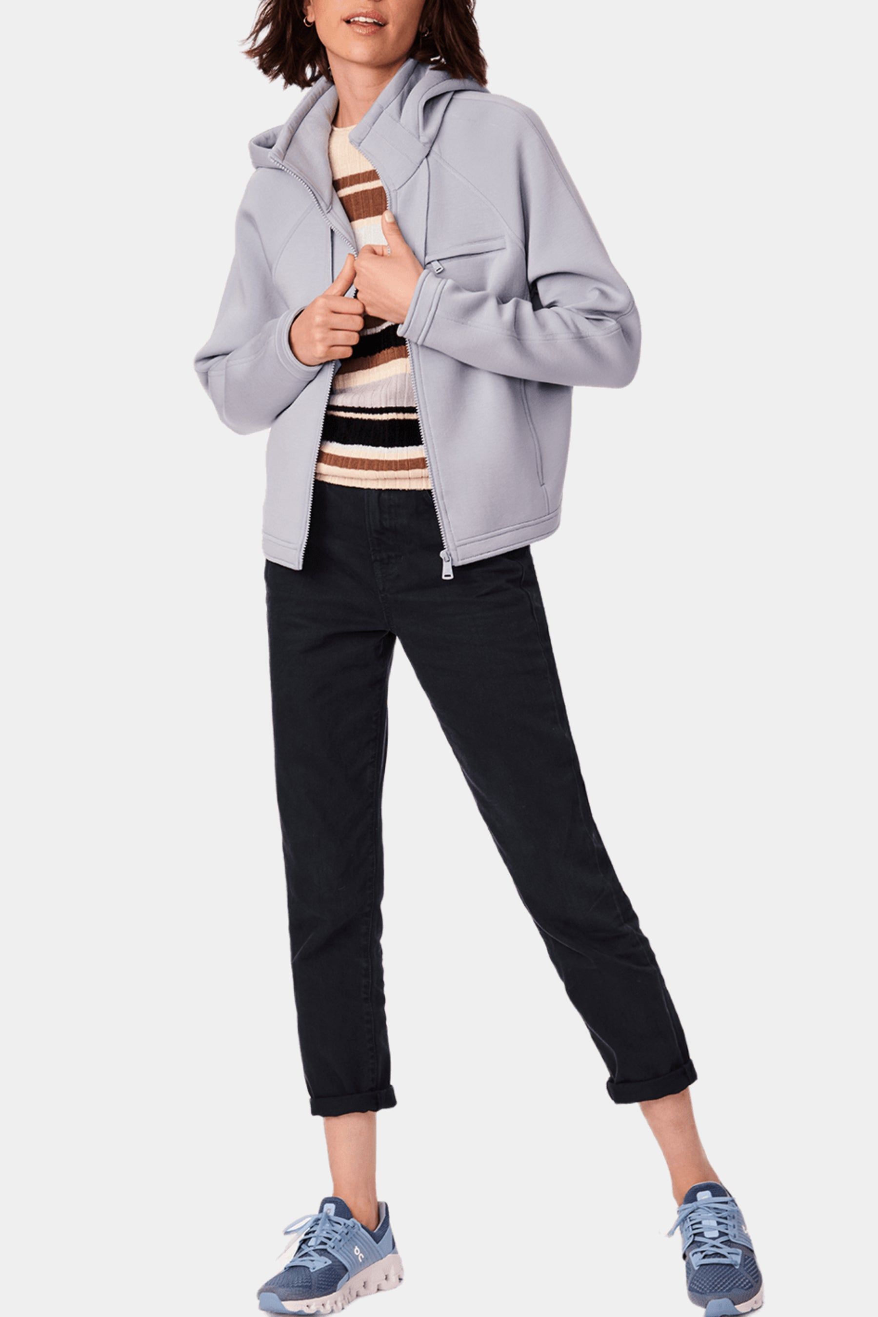 Hooded Knit Neoprene Jacket sold by Lord & Taylor product image thumbnail 22