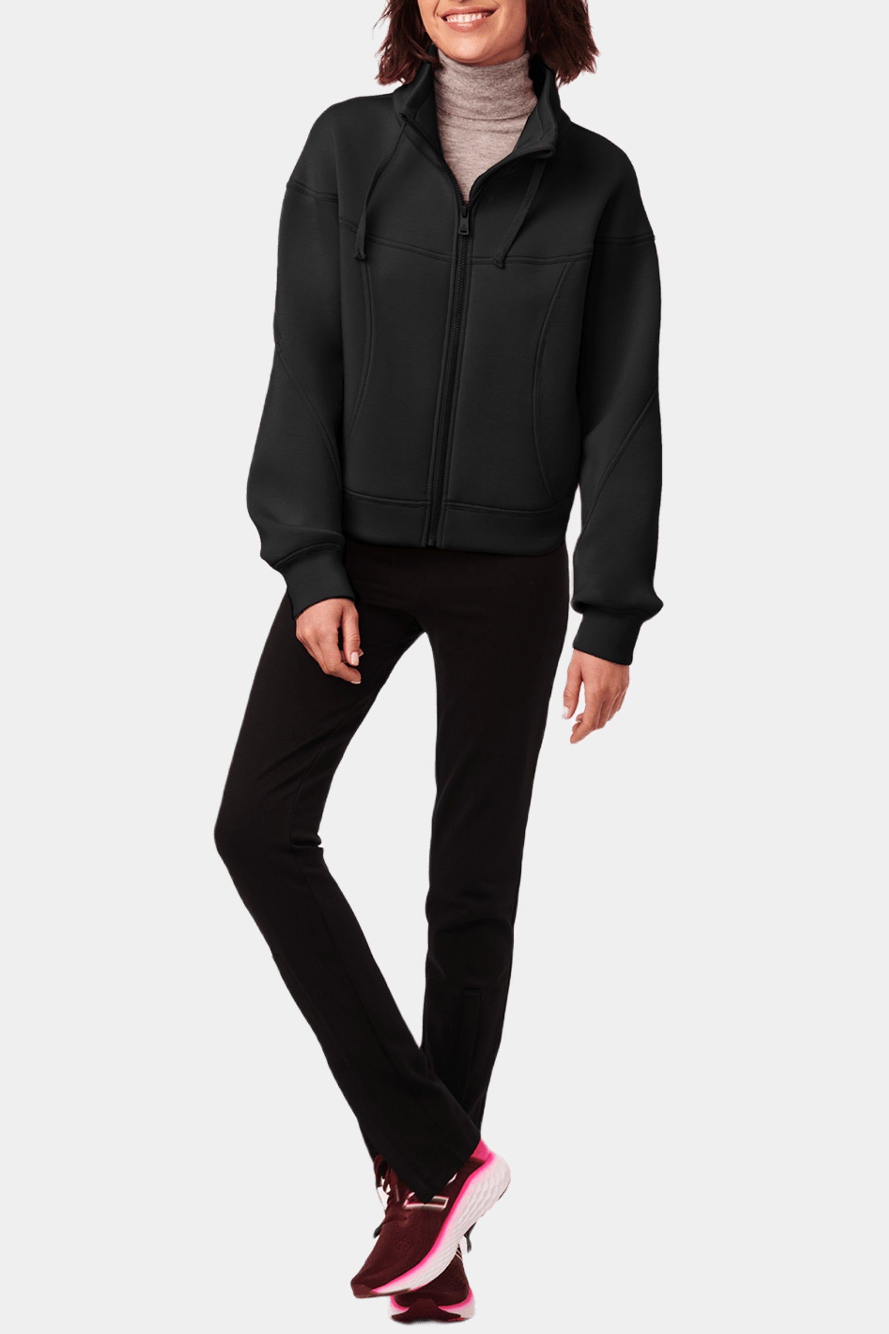 Hooded Knit Neoprene Jacket sold by Lord & Taylor product image thumbnail 16