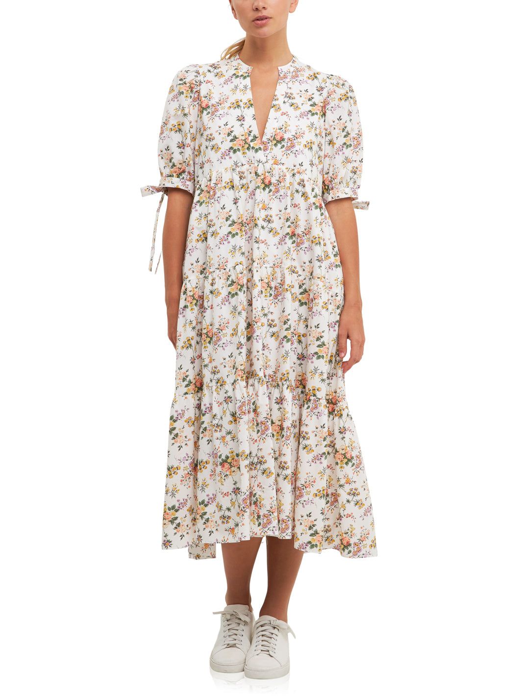 Floral Tiered Midi Dress sold by Lord & Taylor product image thumbnail 6