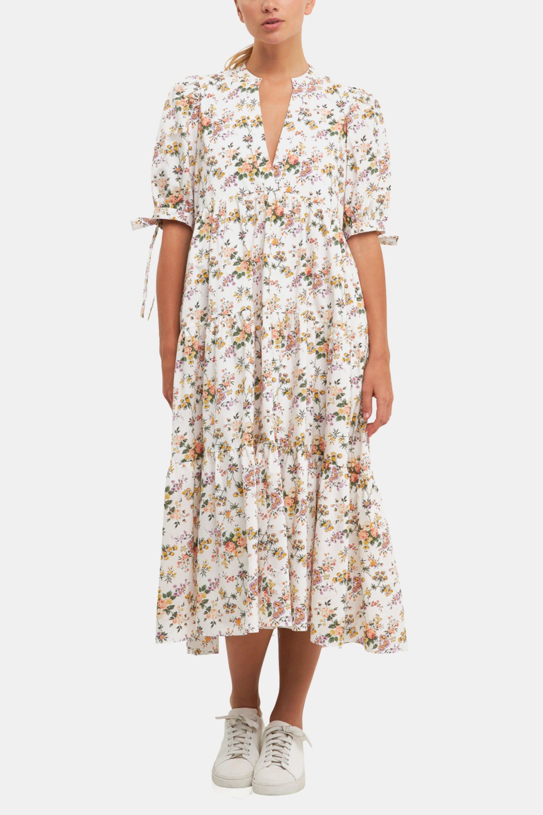 Floral Tiered Midi Dress sold by Lord & Taylor