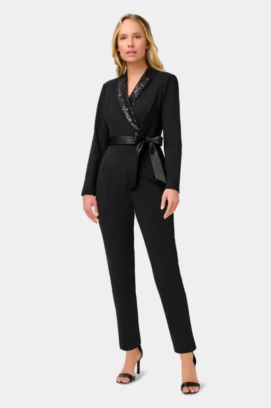 Knit Crepe Tuxedo Jumpsuit sold by Lord & Taylor