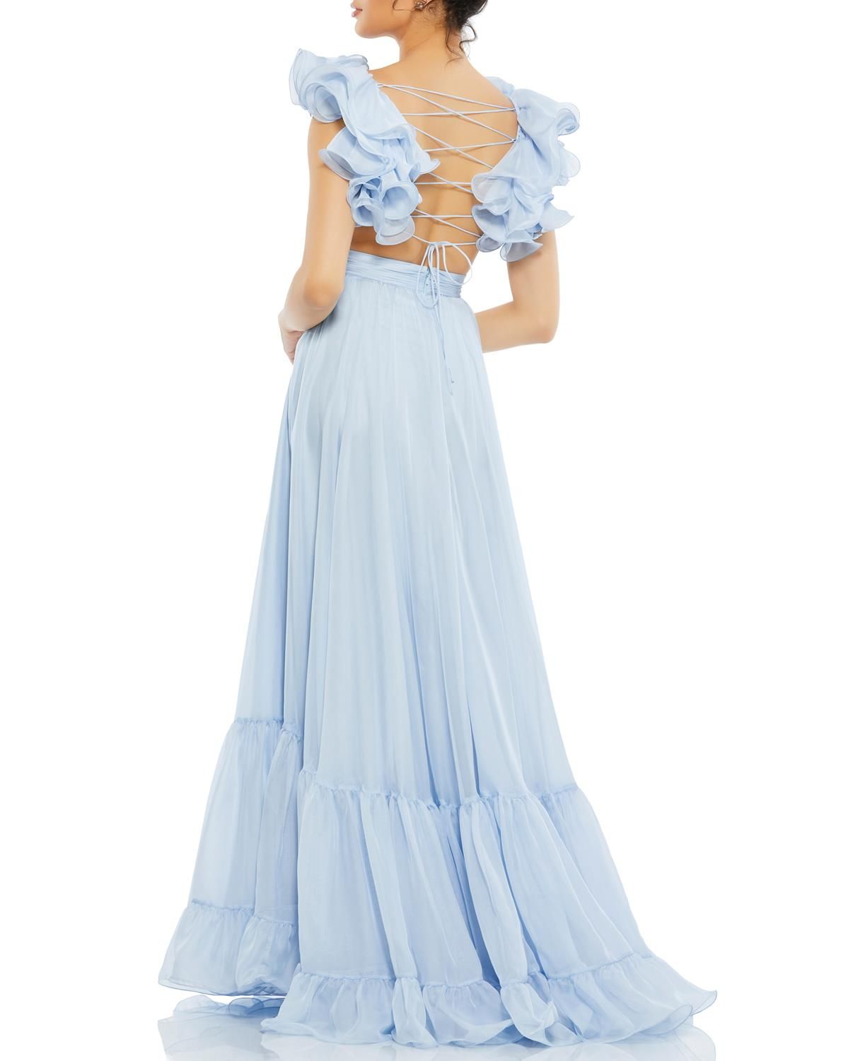 Ruffle Tiered Floral Cut-Out Chiffon Gown sold by Lord & Taylor product image thumbnail 2