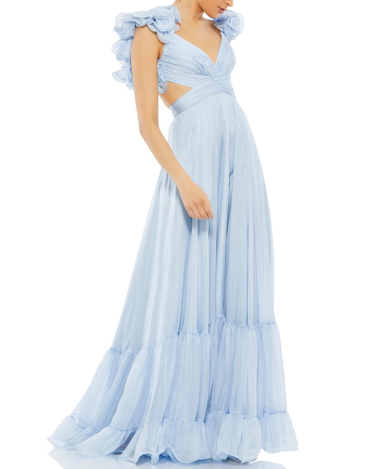 Ruffle Tiered Floral Cut-Out Chiffon Gown sold by Lord & Taylor