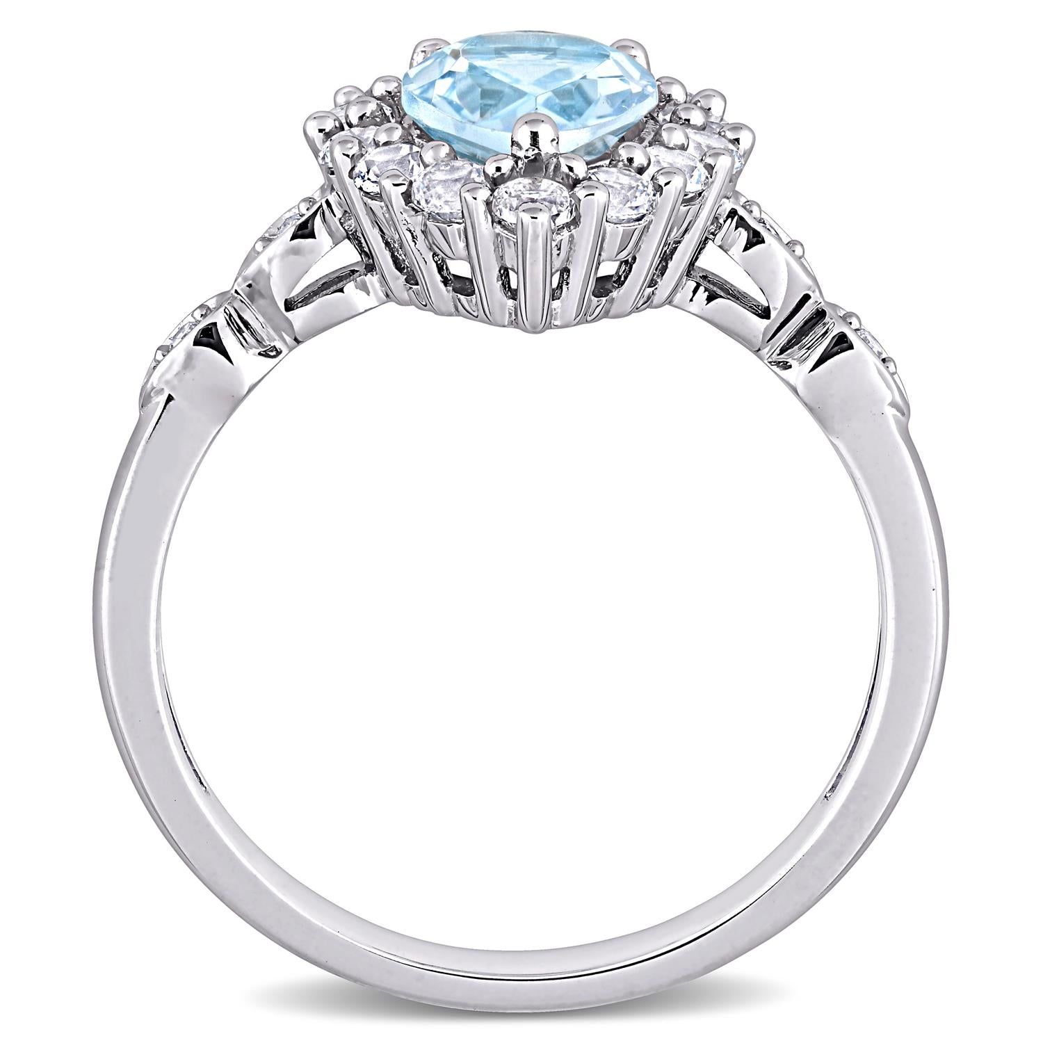 10k White Gold Topaz and Diamond-Accent Ring sold by Lord & Taylor product image thumbnail 3