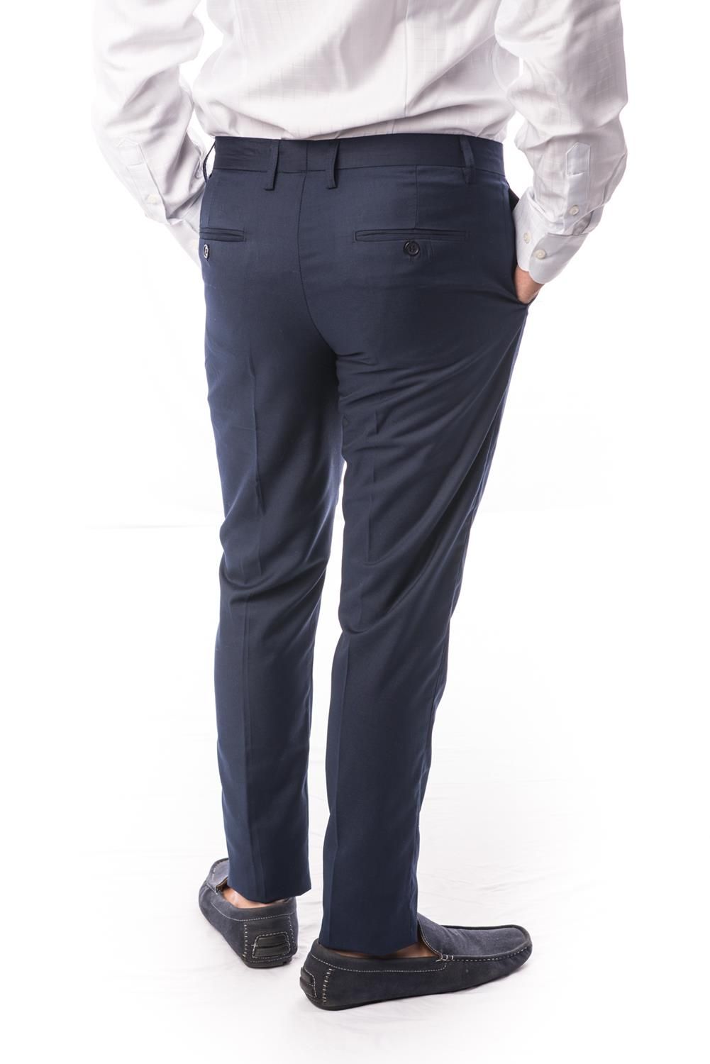 Solid Navy Plainweave Trouser sold by Lord & Taylor product image thumbnail 2