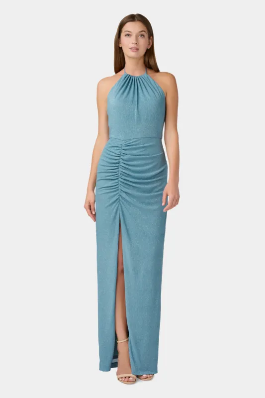 Metallic Knit Halter Gown sold by Lord & Taylor