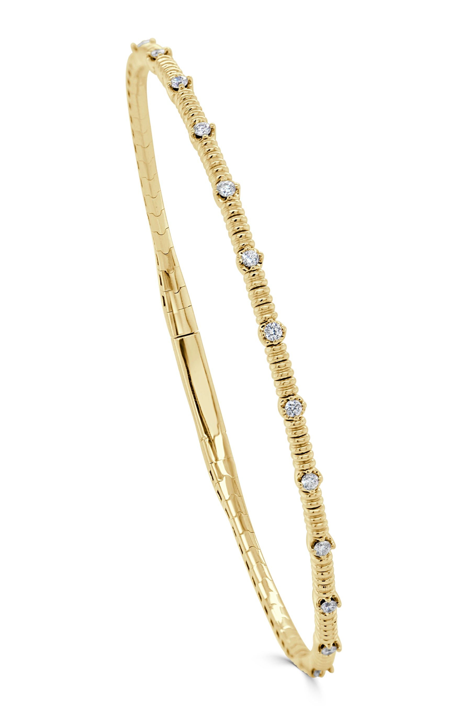 14K Gold Diamond Flexible Bangle sold by Lord & Taylor product image thumbnail 2