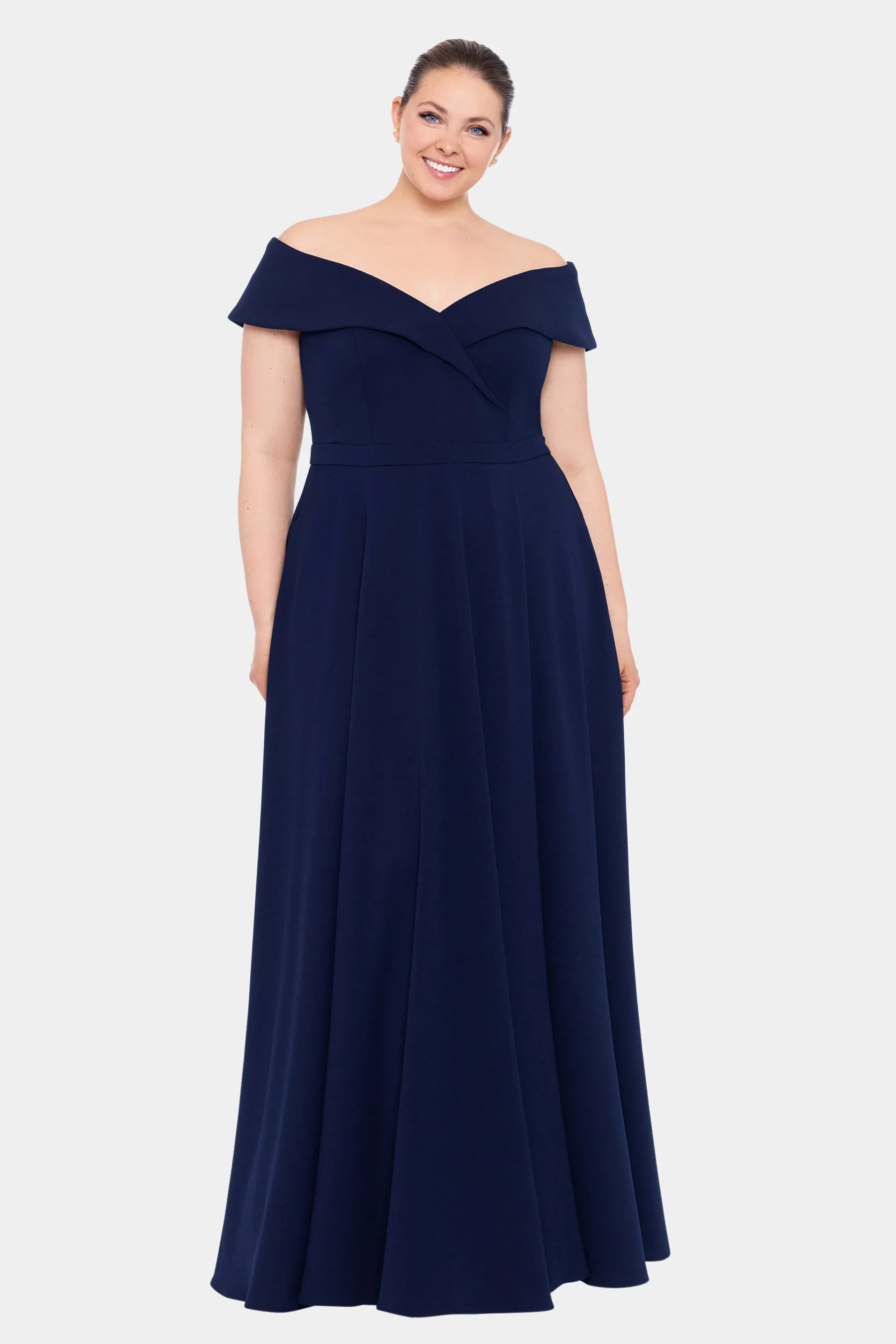 Scuba Crepe Off The Shoulder Gown sold by Lord & Taylor product image thumbnail 4