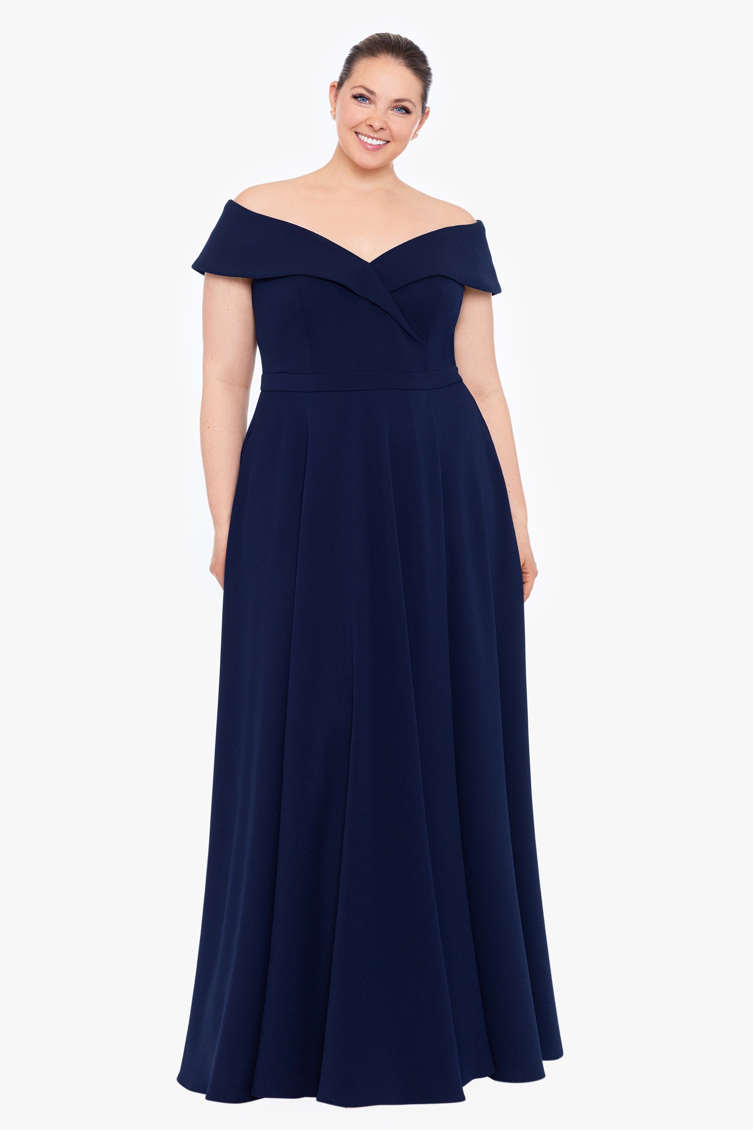 Scuba Crepe Off The Shoulder Gown sold by Lord & Taylor product image thumbnail 3