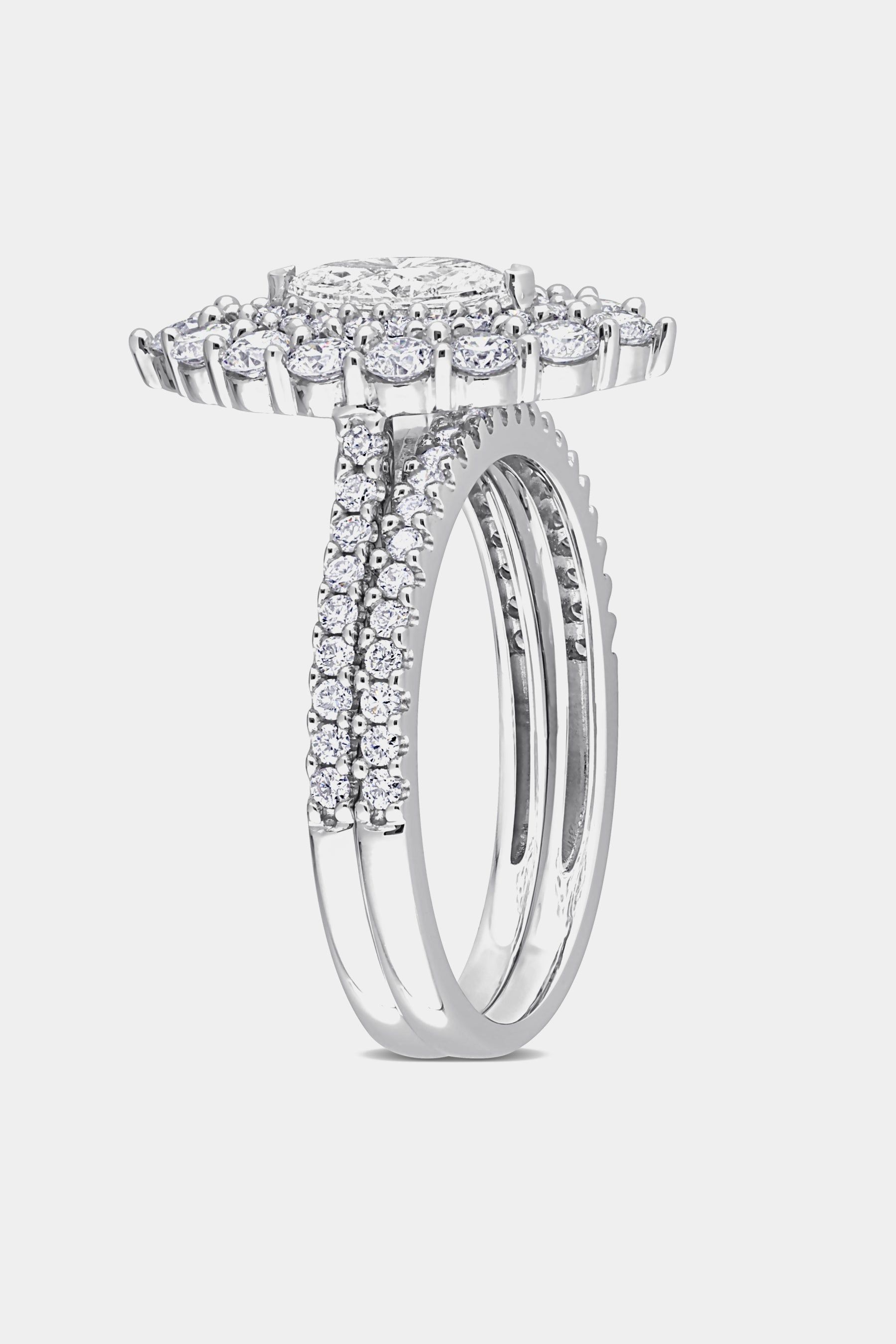 Diamond Marquise Double Halo 14k White Gold Ring sold by Lord & Taylor product image thumbnail 6