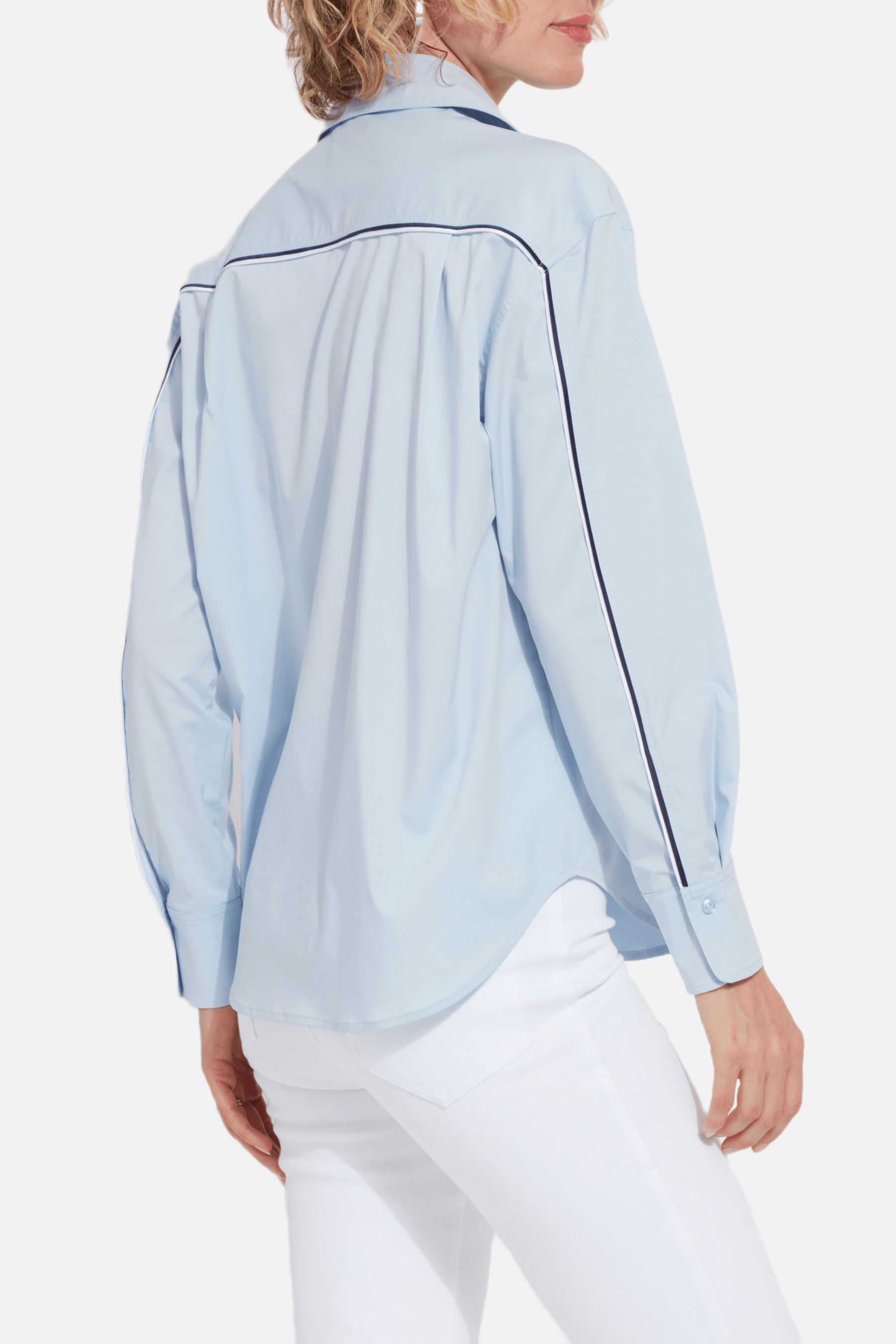 Sofia Striped Cropped Shirt sold by Lord & Taylor