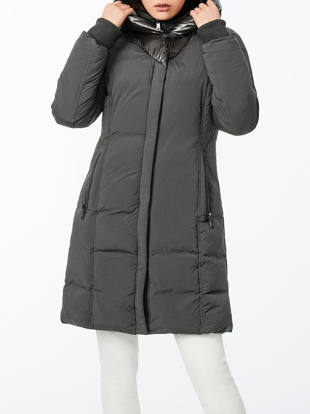 Puffer Coat with Shiny Nylon Hood sold by Lord & Taylor product image thumbnail 8