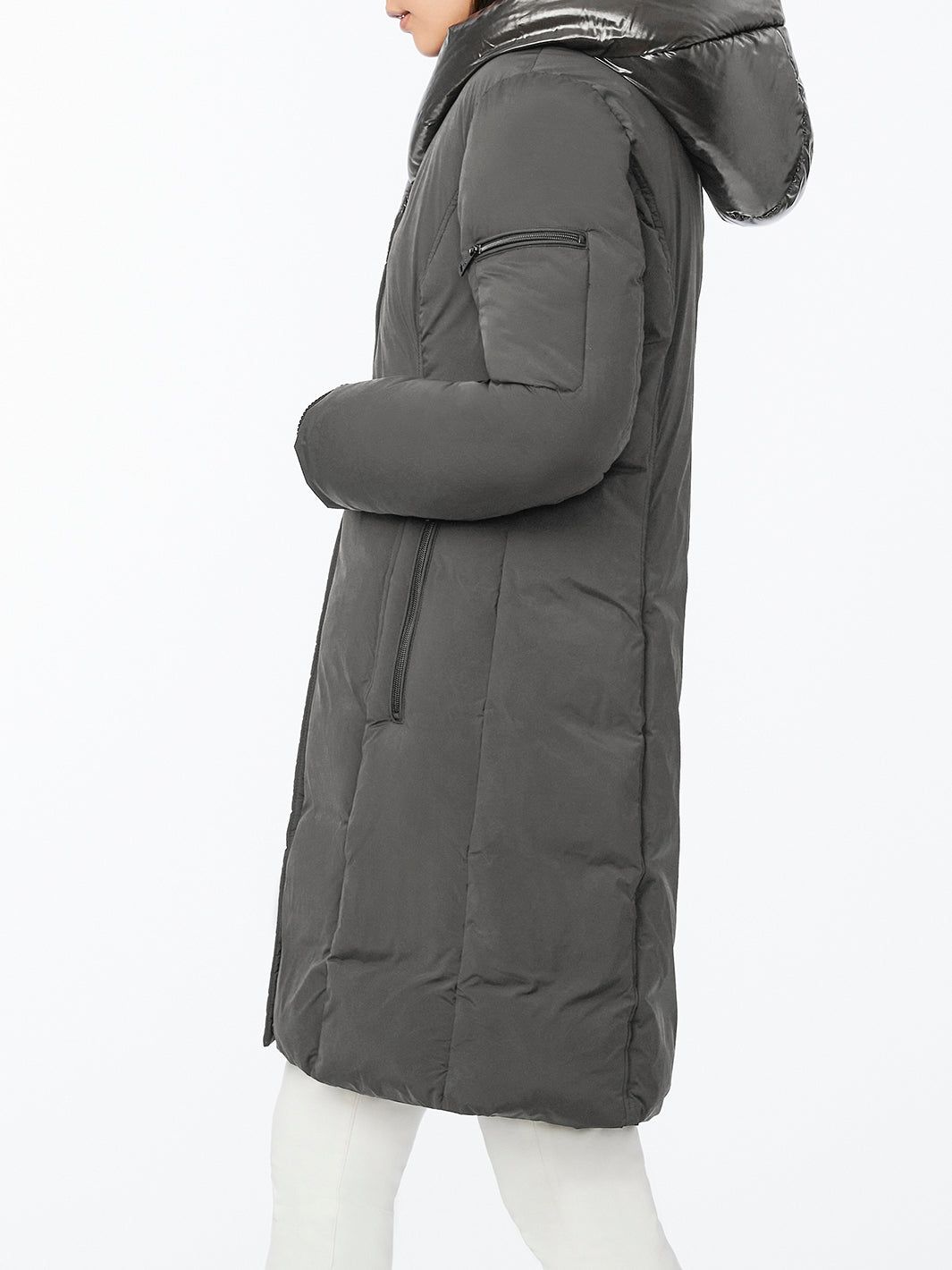 Puffer Coat with Shiny Nylon Hood sold by Lord & Taylor product image thumbnail 6