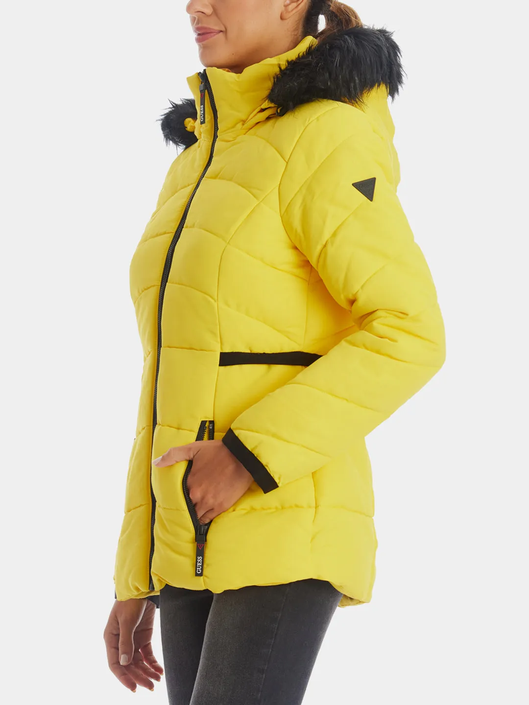 Removable Fur Hood Puffer Jacket sold by Lord & Taylor product image thumbnail 4