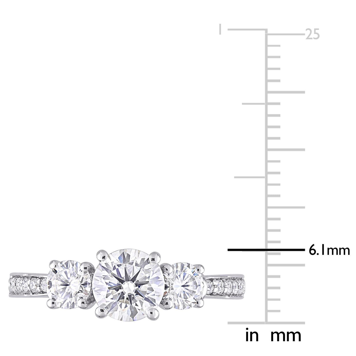 10k White Gold Created Moissanite Ring sold by Lord & Taylor product image thumbnail 4