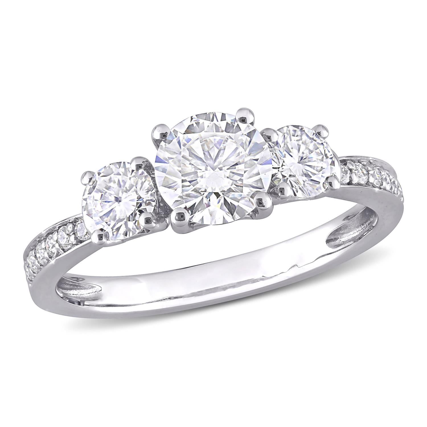 10k White Gold Created Moissanite Ring sold by Lord & Taylor product image thumbnail 6