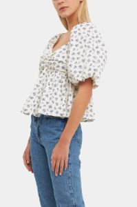 Floral Puff Sleeve Top sold by Lord & Taylor