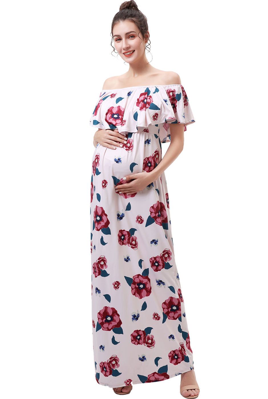 Lydia Maternity Nursing Floral Print Maxi Dress sold by Lord & Taylor product image thumbnail 3