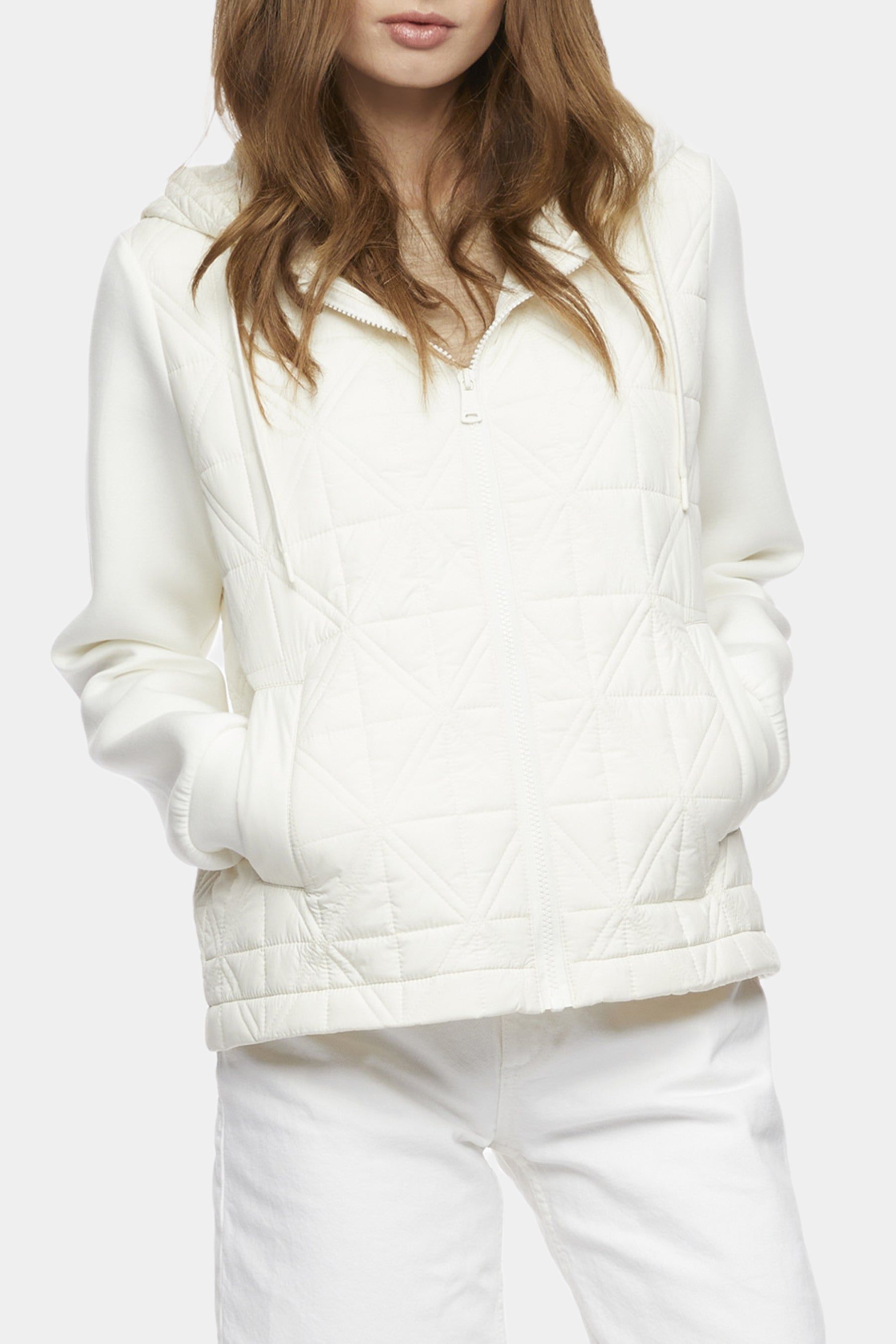 Diamond Quilt Mix Media Jacket sold by Lord & Taylor