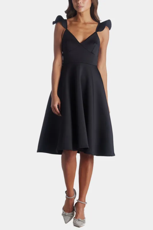 Scuba Foam Frill Sleeve Midi Dress sold by Lord & Taylor