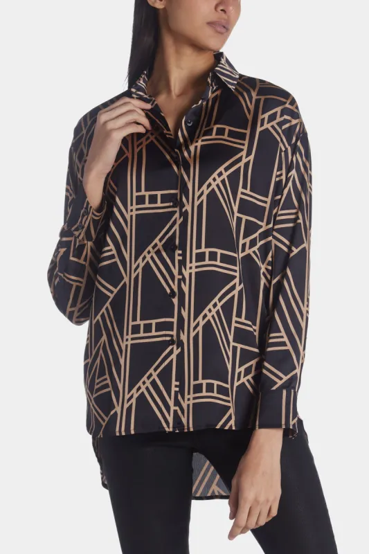 Karl Geo Allover Blouse made by Karl Lagerfeld