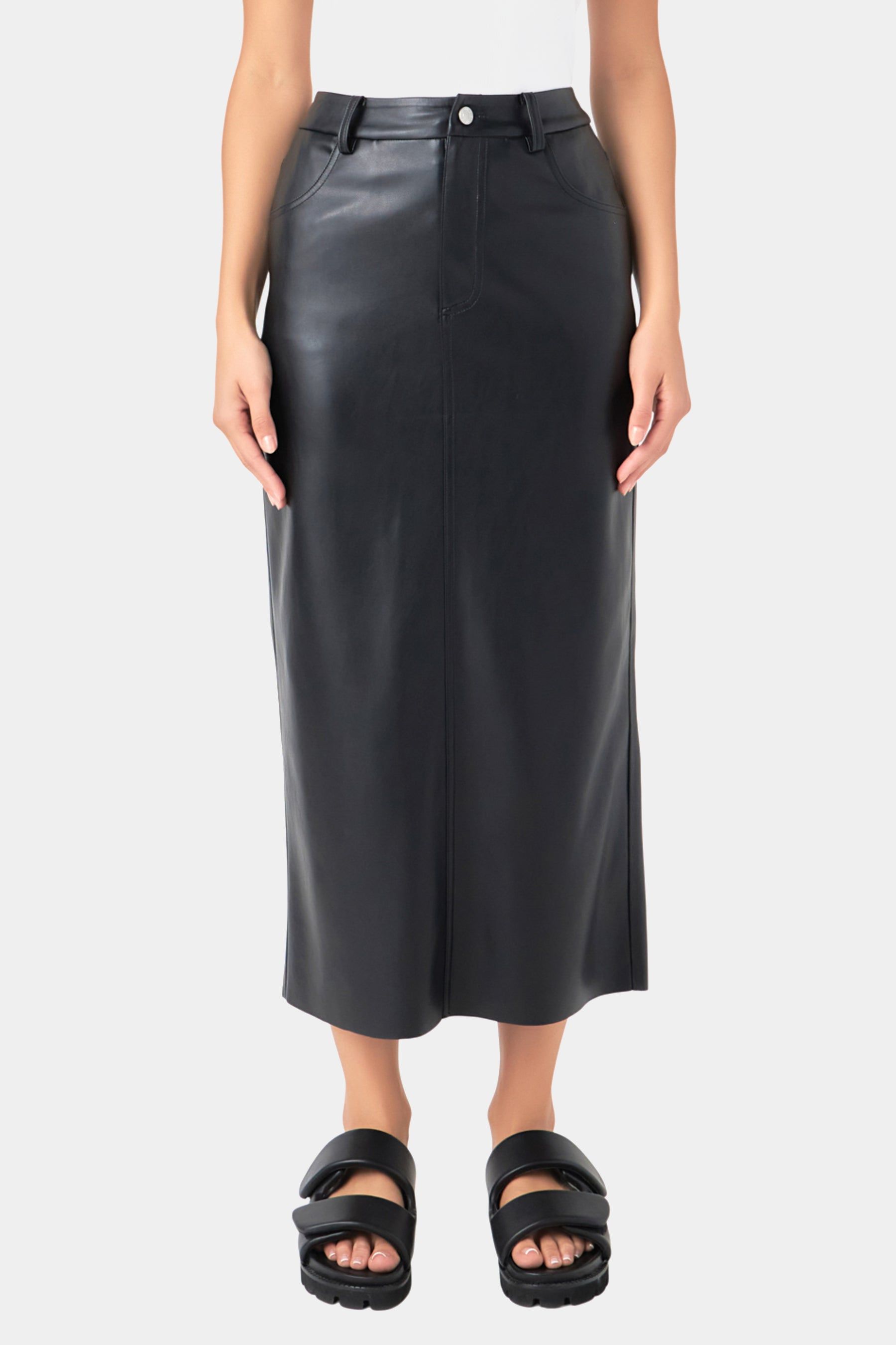 Faux Leather Maxi Skirt sold by Lord & Taylor product image thumbnail 5