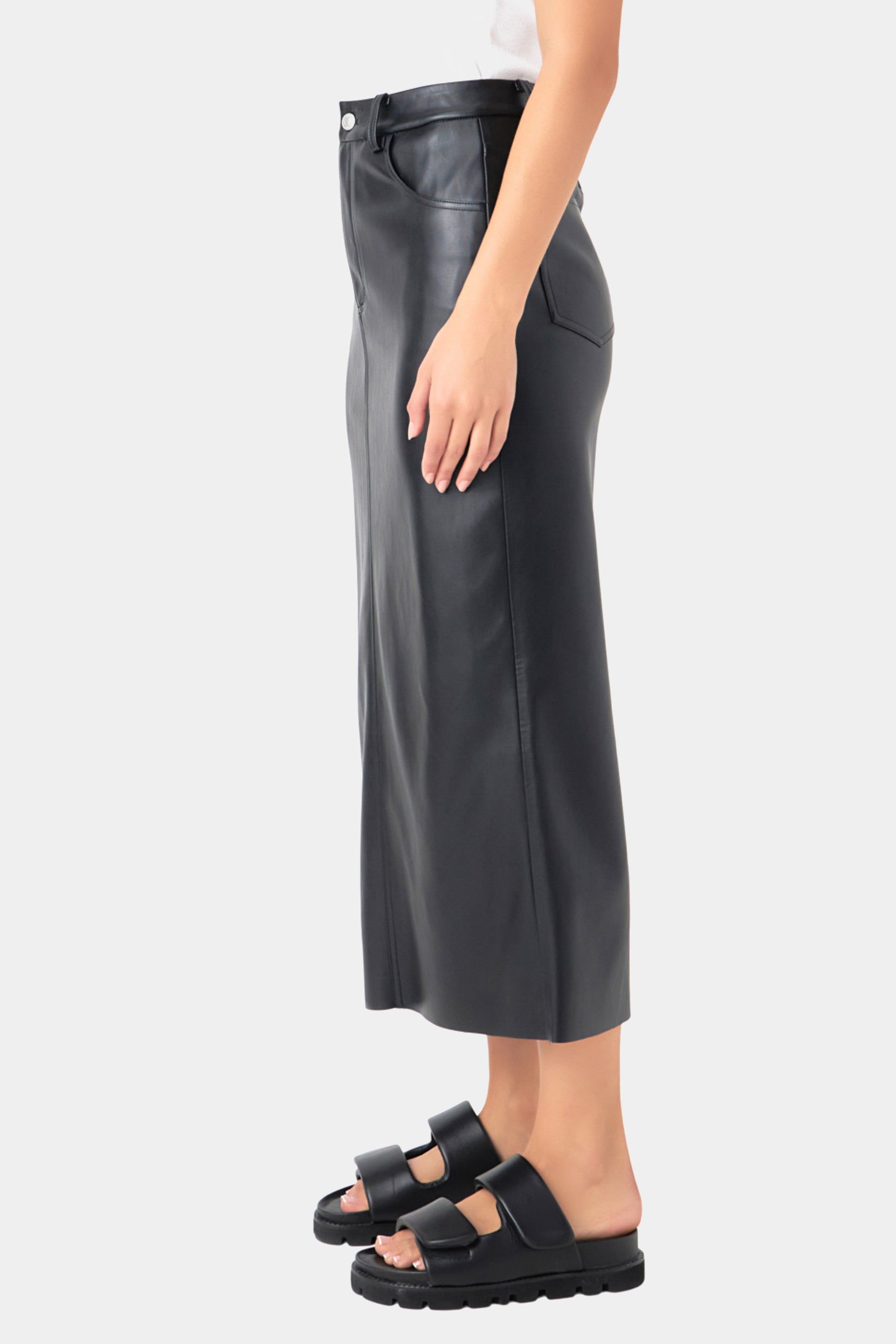 Faux Leather Maxi Skirt sold by Lord & Taylor product image thumbnail 2