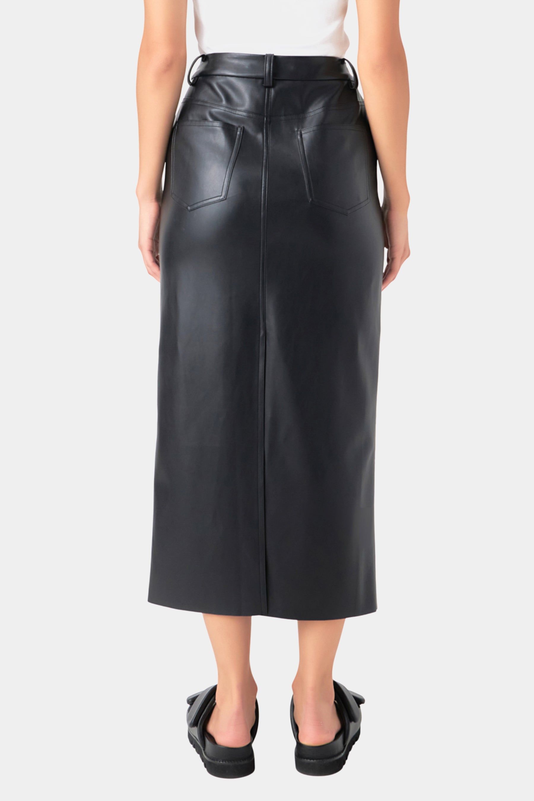 Faux Leather Maxi Skirt sold by Lord & Taylor product image thumbnail 3