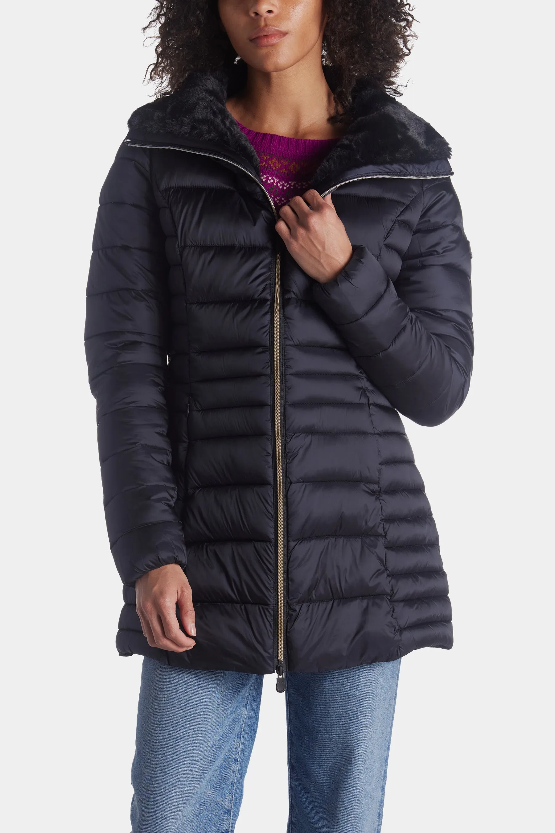 Faux Fur Collar Caroline Iridescent Jacket sold by Lord & Taylor product image thumbnail 4