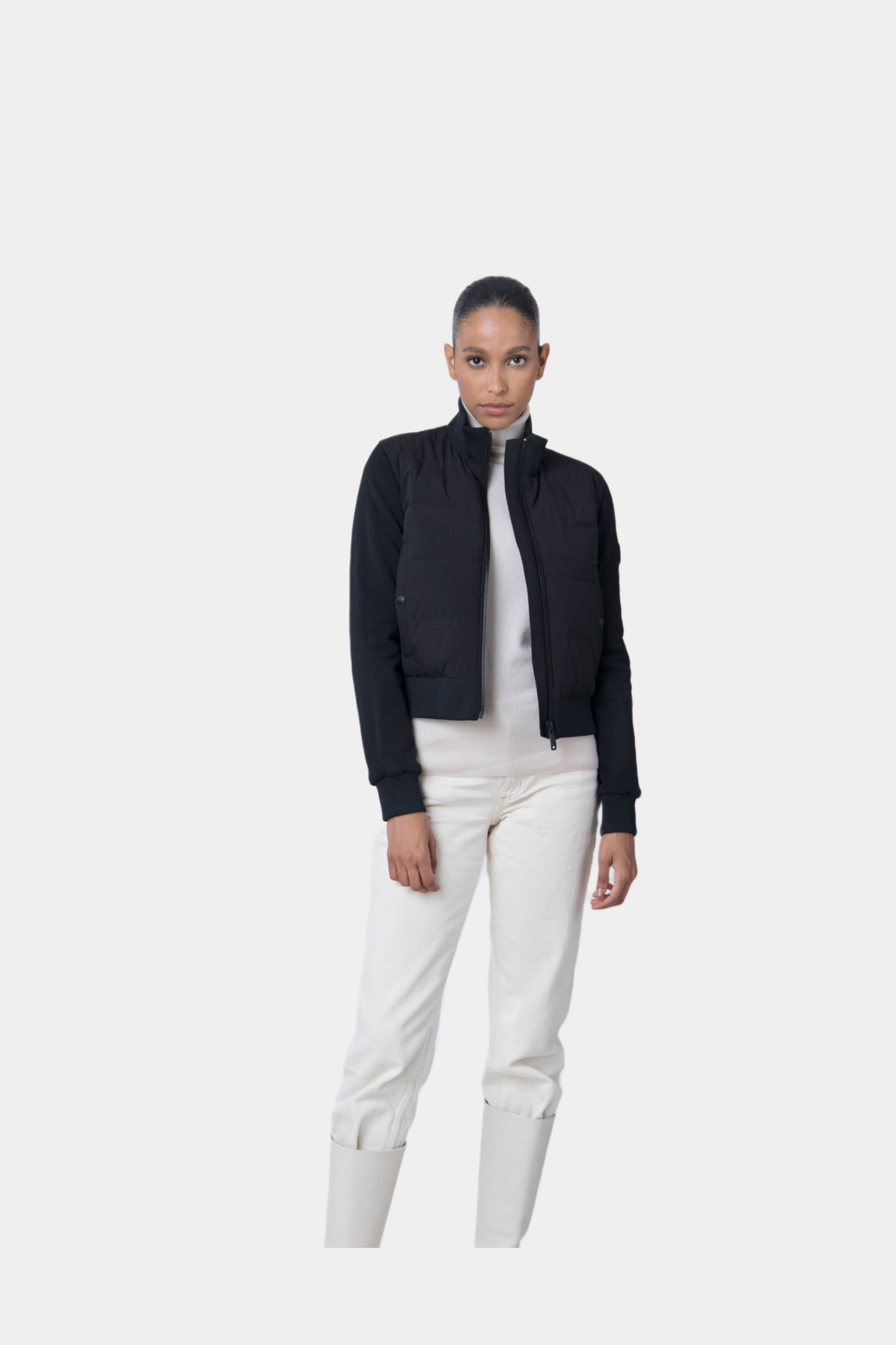 Nina Performance Zip Front Cropped Jacket sold by Lord & Taylor