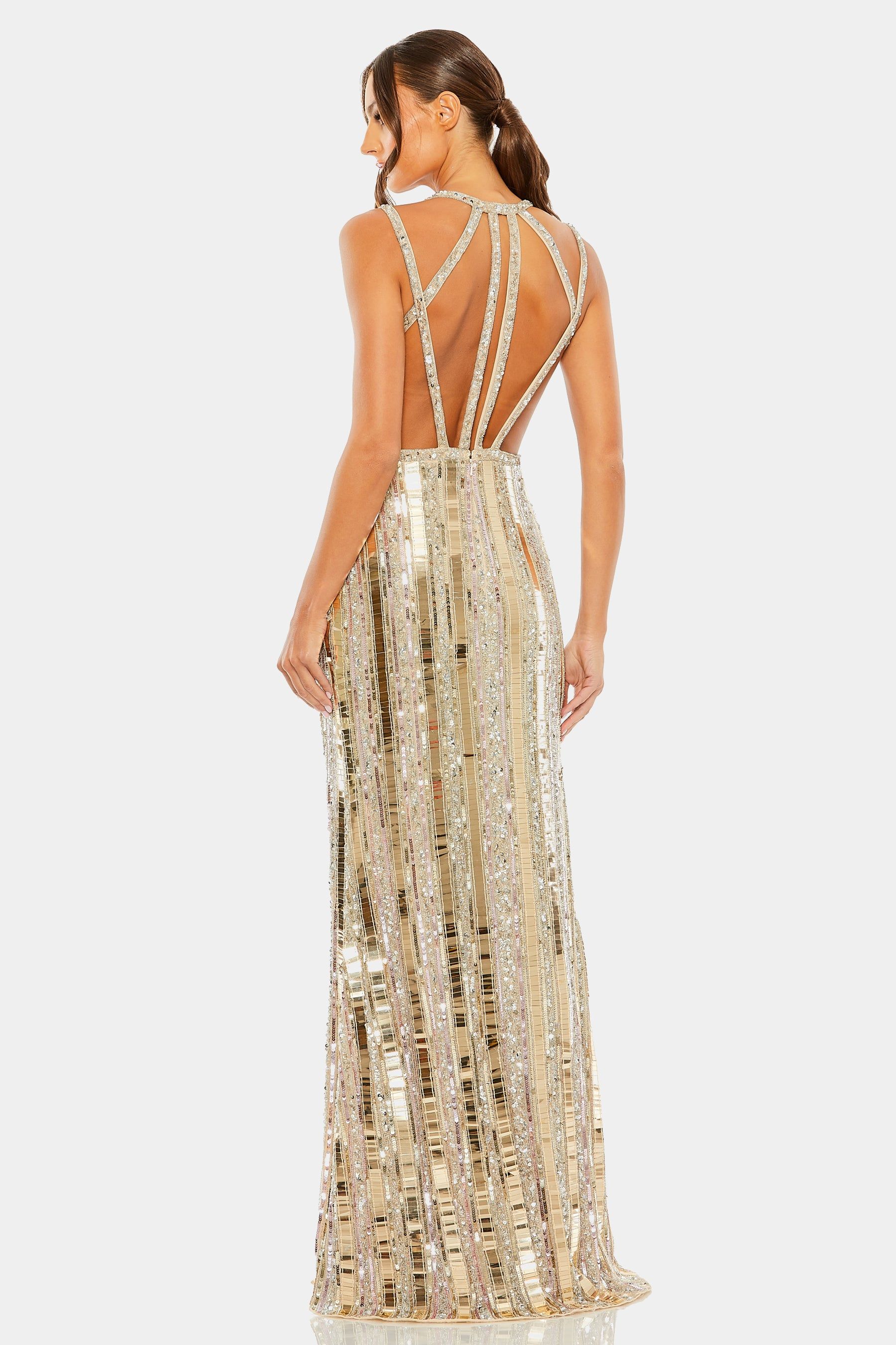 Halter Neck Embellished Detailed Back Gown sold by Lord & Taylor product image thumbnail 3