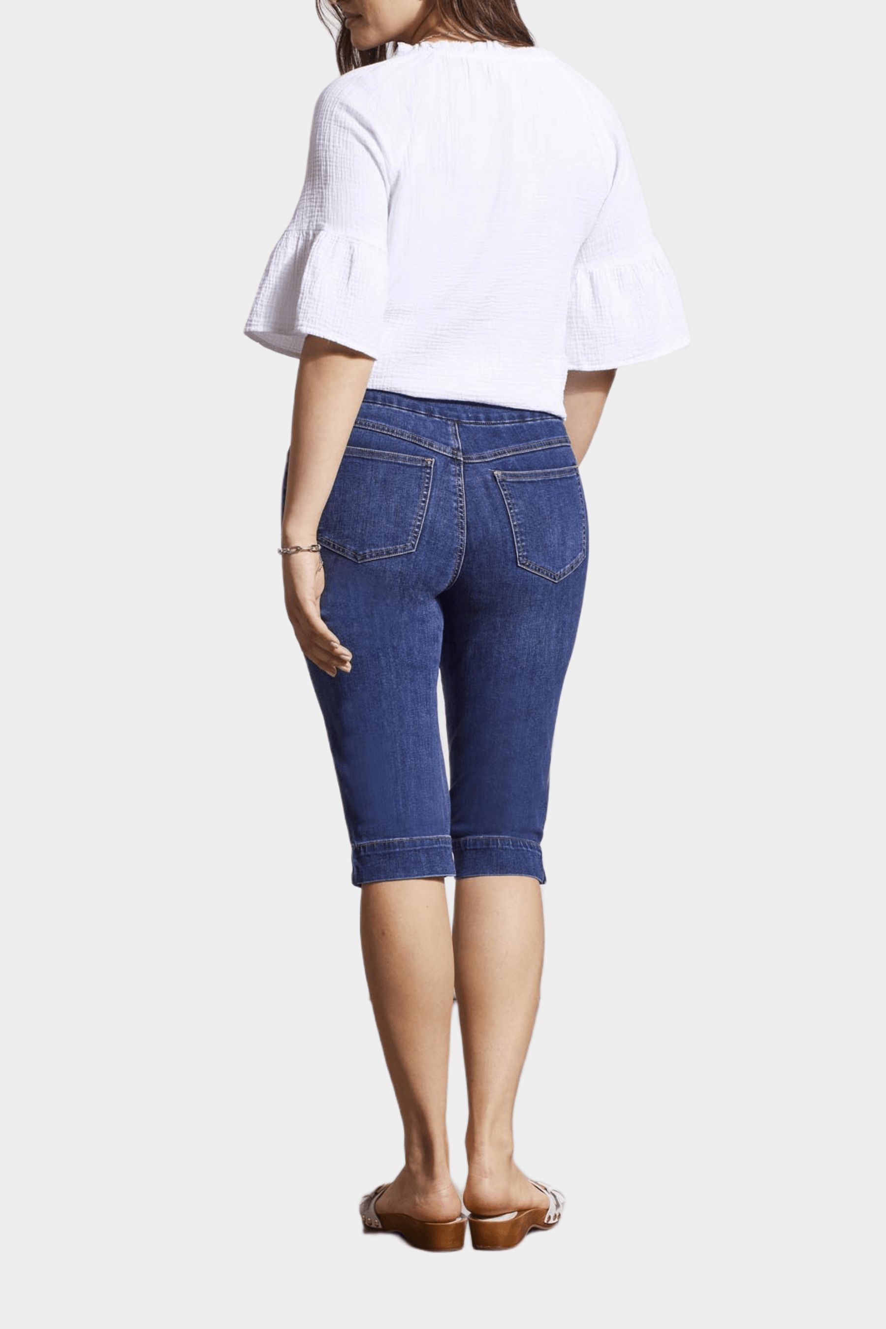 Audrey Pull On Side Slit Capri Jeans sold by Lord & Taylor product image thumbnail 3