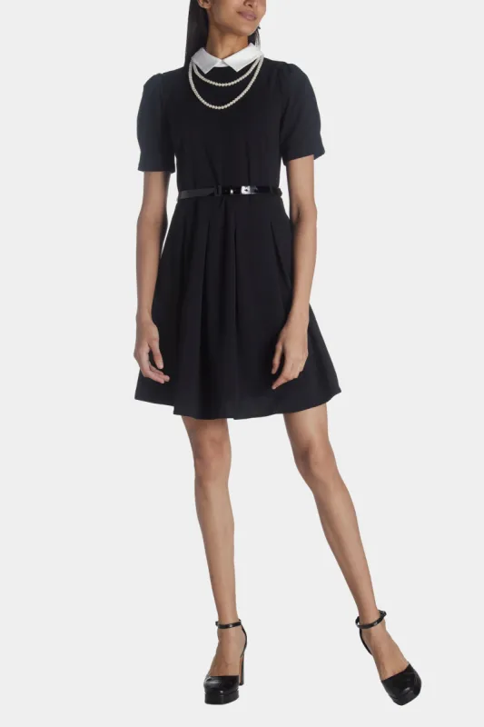 Pearl Detailed Crepe A-Line Dress sold by Lord & Taylor