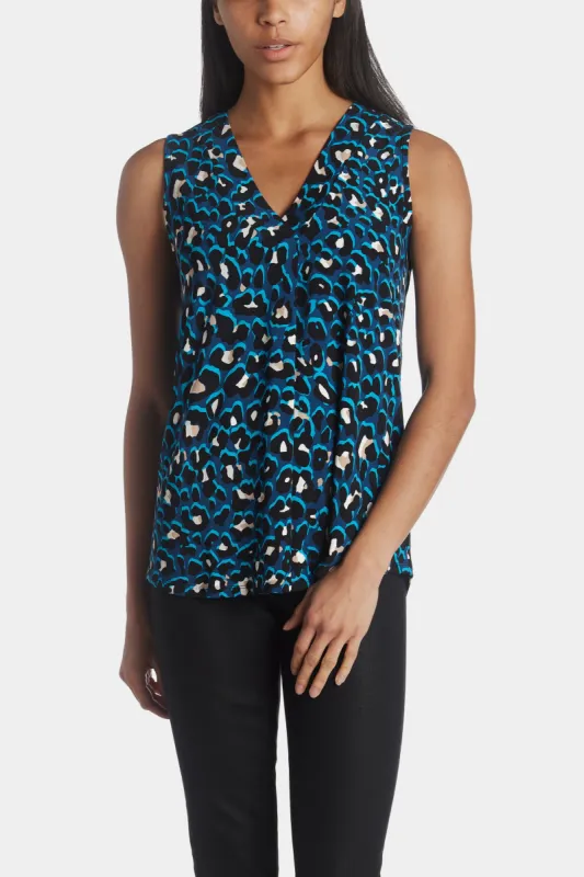 Printed Ity Pleat Front Shell sold by Lord & Taylor