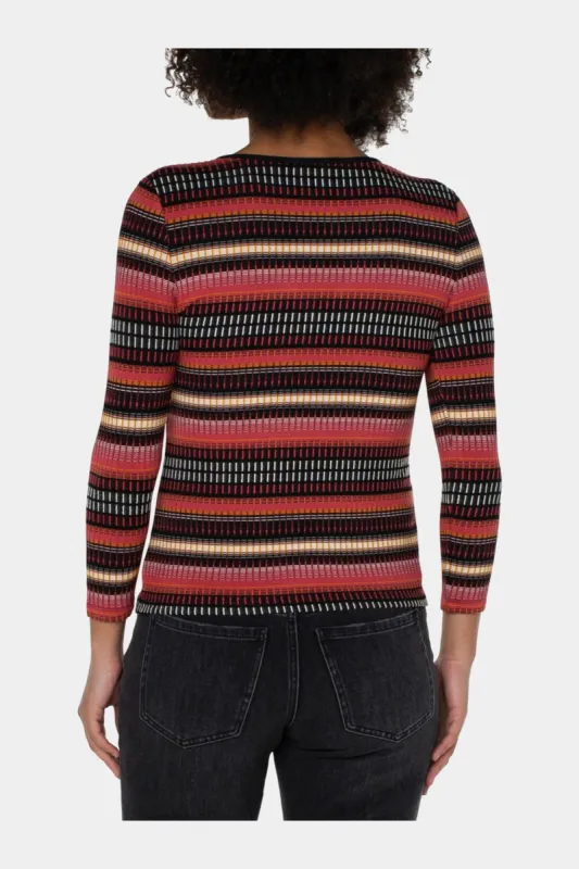V-Neck Dyed Yarn Knit Top sold by Lord & Taylor