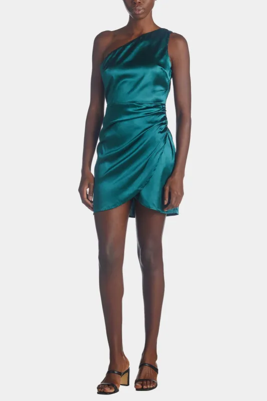 One Shoulder Satin Mini Dress sold by Lord & Taylor