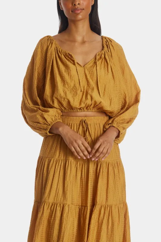 Textured Tiered Maxi Skirt sold by Lord & Taylor