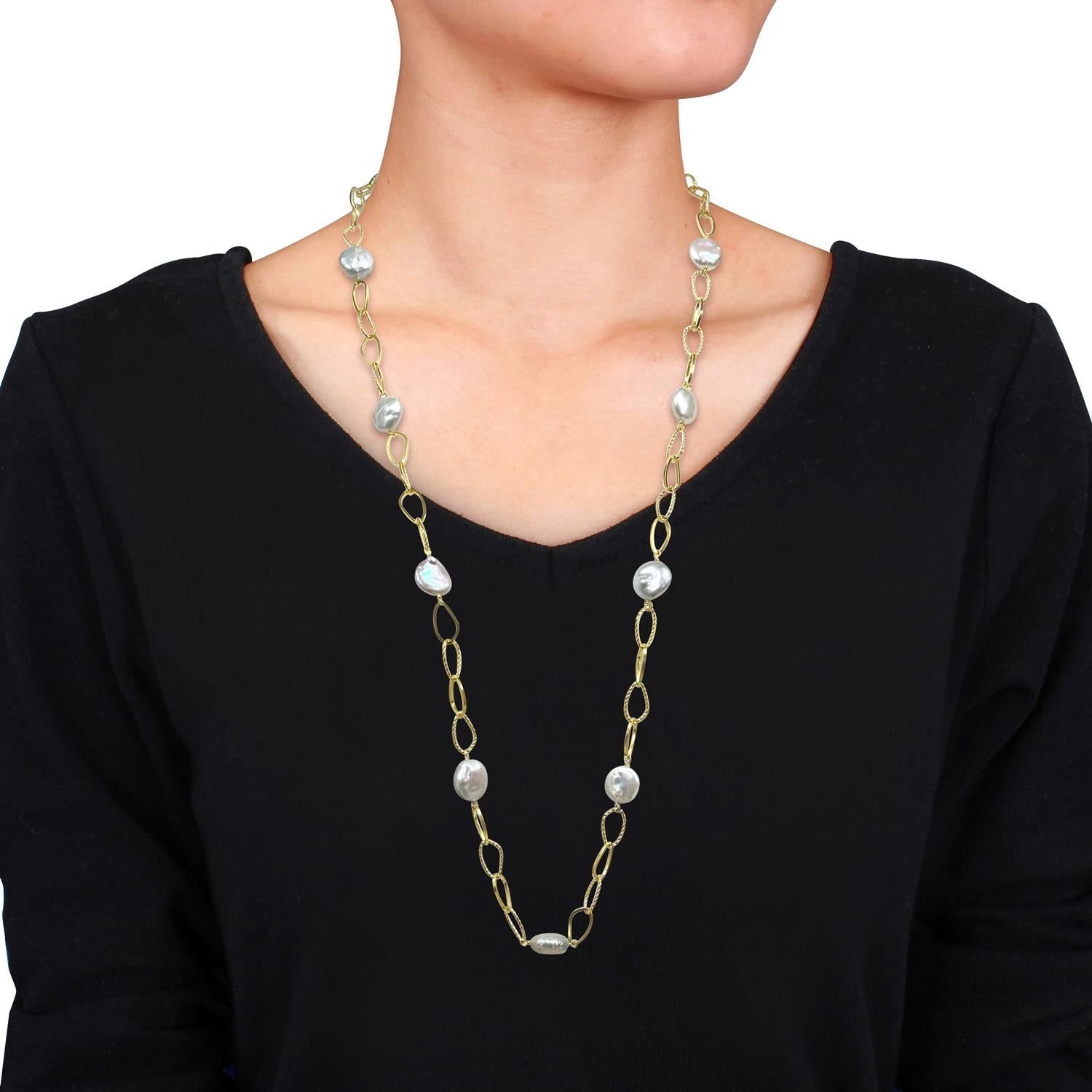 Cultured Freshwater Pearl Station Necklace sold by Lord & Taylor product image thumbnail 4