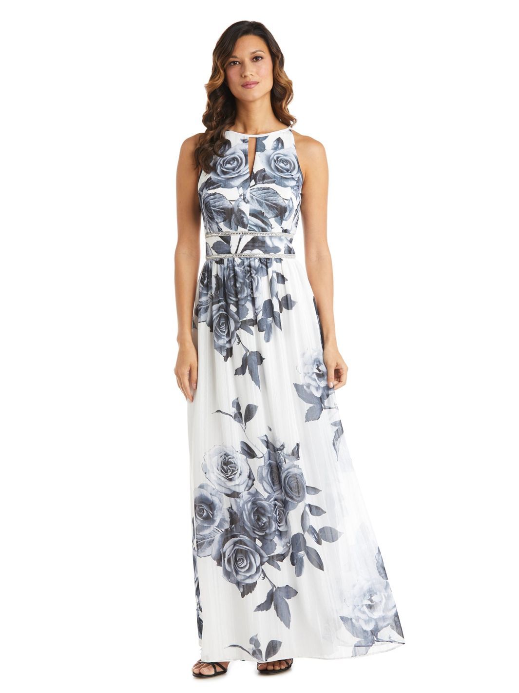 Halter Maxi Dress with Rhinestone Waist sold by Lord & Taylor