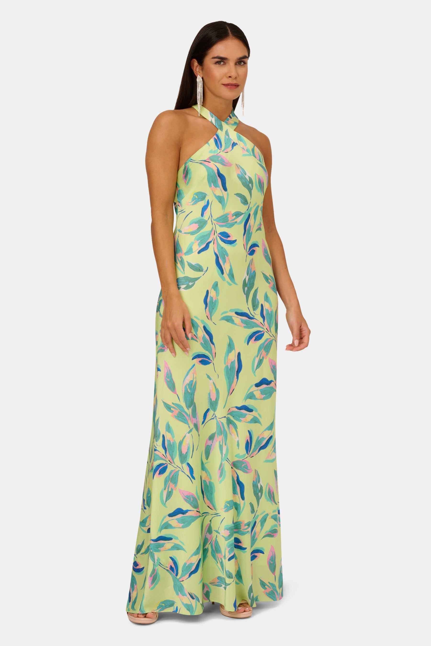 Printed Halter Neck Long Dress sold by Lord & Taylor