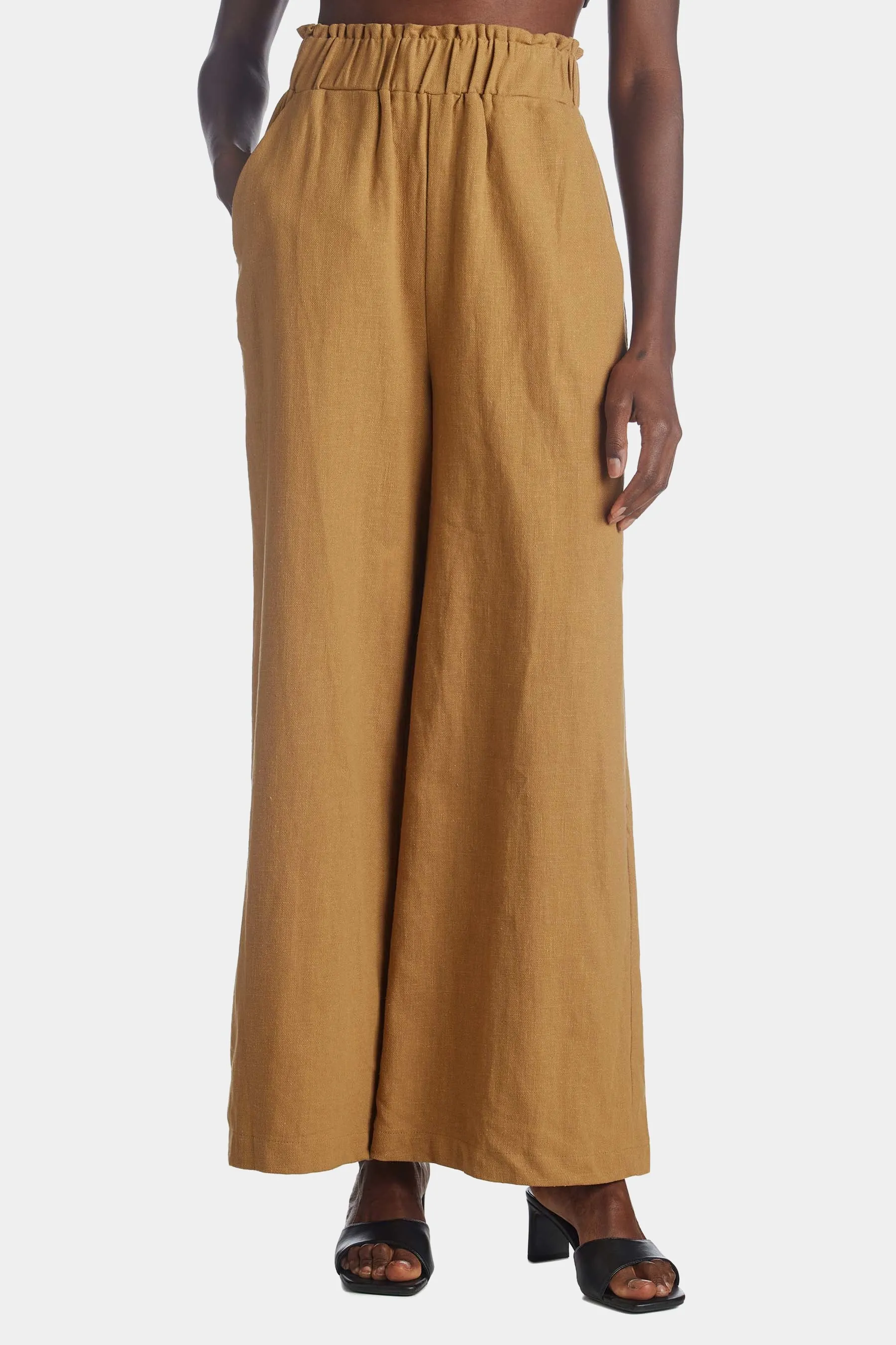 Wide Leg Ramie Pant sold by Lord & Taylor